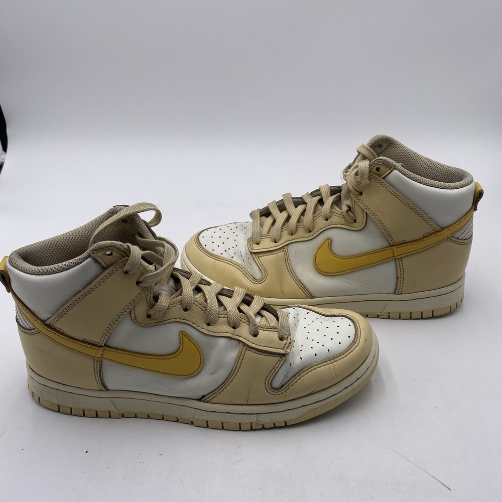 Nike Dunk High Pale Vanilla Topaz Gold Womens Size 8 DD1869-201 Cleaned SEE PICS